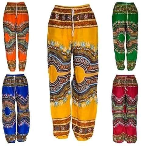 Soft Kitenge cotton Dashiki Palel Pants - skinny bottoms