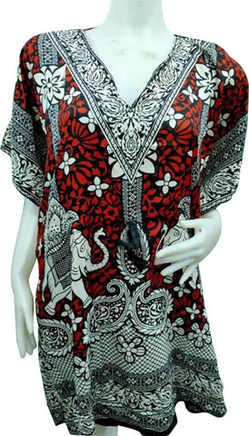 Women’s Ethnic Cotton Rayon Short Sleeves Dress - Authentic Design