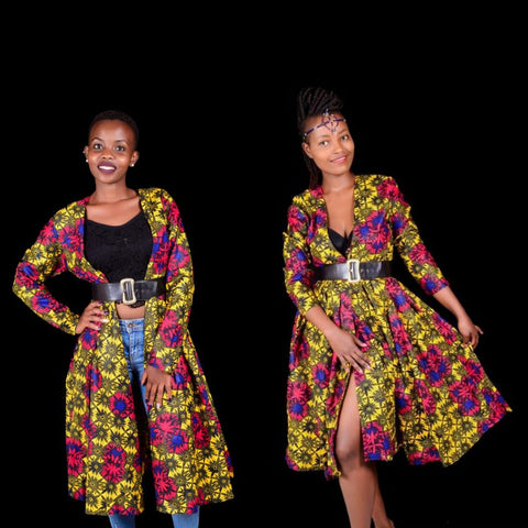 Veer's Collection - Cotton Ankara Coat Dress