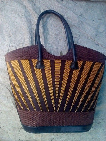 Hand-made Rain Resistant Washable Micro-rubber Juti Kitenge Handbags