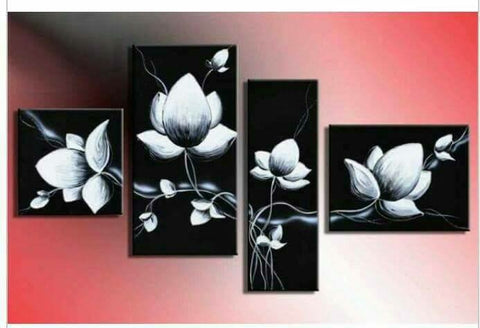 Mary's Collection - Flowery Four-piece Acrylic Wall Art