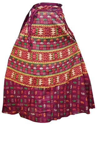 Women's Cotton Long Skirts - Freehand design