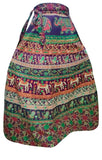 Women's Cotton Long Skirts - Horse floral design