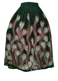 Women's Cotton Skirts - Peacock Design