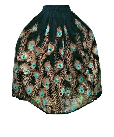 Women's Cotton Skirts - Peacock Design