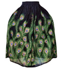 Women's Cotton Skirts - Peacock Design