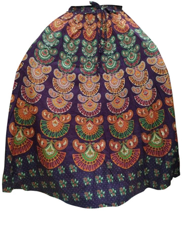 Women's Cotton Skirts - Flower Design