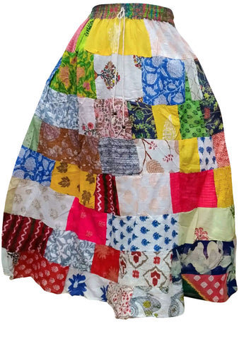 Women's Cotton Skirts - Loose Floral Skirts - Multicolor 2