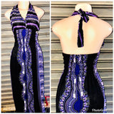 Soft Kitenge cotton Dashiki open back bodycon Dress