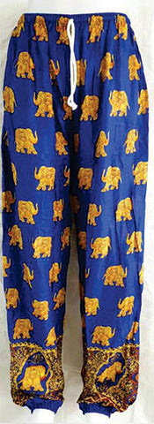 Soft Kitenge Cotton Dashiki Palel Pants - Closed Bottoms - Blue