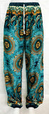 Soft Kitenge Cotton Dashiki Palel Pants - Closed Bottoms (Nevy Blue, Sky Blue, Brown, Green)