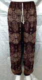 Soft Kitenge Cotton Dashiki Palel Pants - Closed Bottoms - Black, Brown, Green, Red