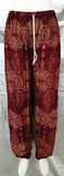 Soft Kitenge Cotton Dashiki Palel Pants - Closed Bottoms - Black, Brown, Green, Red