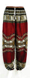 Soft Kitenge Cotton Dashiki Palel Pants - Closed Bottoms - Red - Blue - Black varient