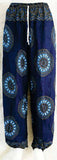 Soft Kitenge Cotton Dashiki Palel Pants - Closed Bottoms - Blue - White - Red