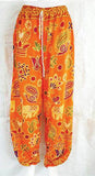 Soft Kitenge Cotton Dashiki Palel Pants - Closed Bottoms (Peach, Blue, Green, Orange)