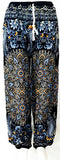 Soft Kitenge Cotton Dashiki Palel Pants - Closed Bottoms - (Black, Blue, Green, NeavyBlue, Red, SkyBlue)