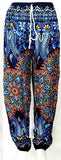 Soft Kitenge Cotton Dashiki Palel Pants - Closed Bottoms - (Black, Blue, Green, NeavyBlue, Red, SkyBlue)