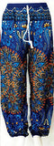 Soft Kitenge Cotton Dashiki Palel Pants - Closed Bottoms - (Black, Blue, Green, NeavyBlue, Red, SkyBlue)