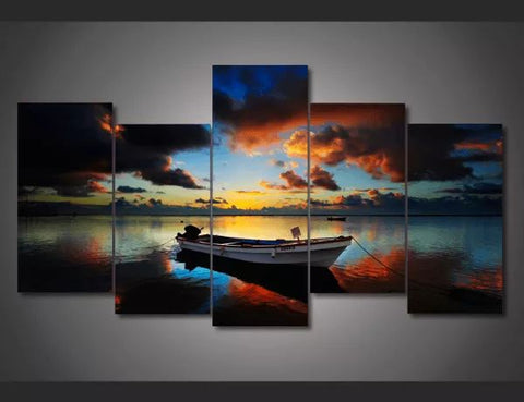 Saphire Sunset Framed Multi-Panel Acrylic Wall Art