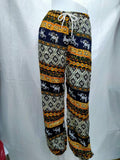 Soft Kitenge Cotton Dashiki Palel Pants - Closed Bottoms - Yellow