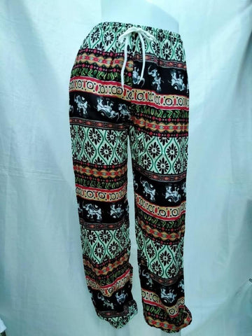 Soft Kitenge Cotton Dashiki Palel Pants - Closed Bottoms (White)